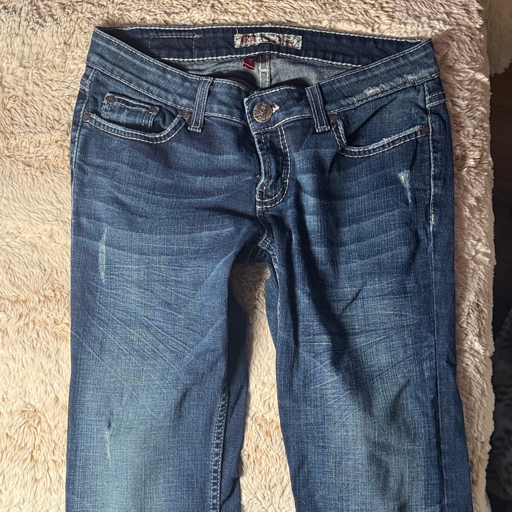 BKE Women's Boot Cut Stretch Jeans in Dark Blue Wash - Picture 3 of 12